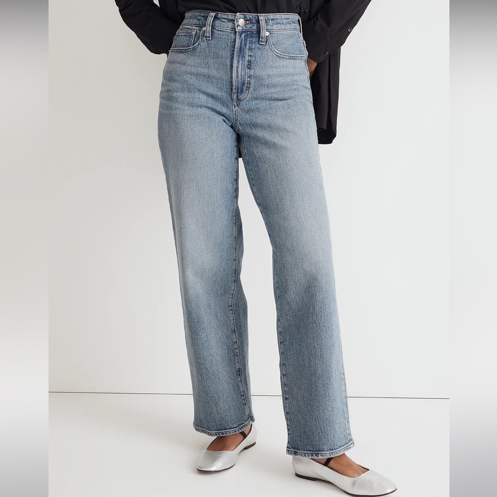 Madewell NWT High Rise Curvy Perfect Vintage Wide-Leg Jean Size 29 in Heathcote